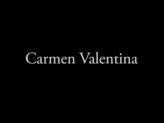 Slut Carmen Valentina strokes a big cock!