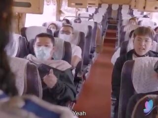 Sucio presilla tour autobús con pechugona asiática prostituta original china av x calificación vídeo con inglés sub